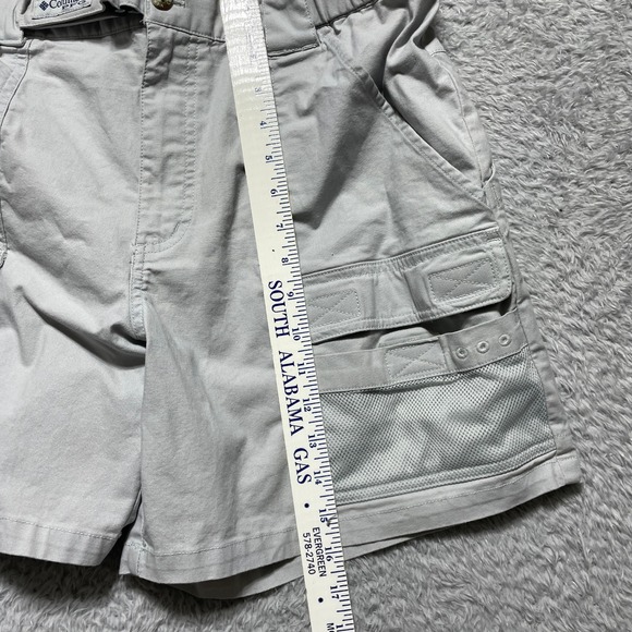 Columbia PFG Mens Gray Cargo Fishing Shorts Size L 6 Inch Inseam Utility Outdoor - Picture 6 of 6